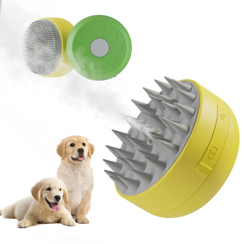 Electric Pet Massage Comb with Vaporizer - Detangling, Lice Removal, Cleaning & Bathing for Dogs & Cats