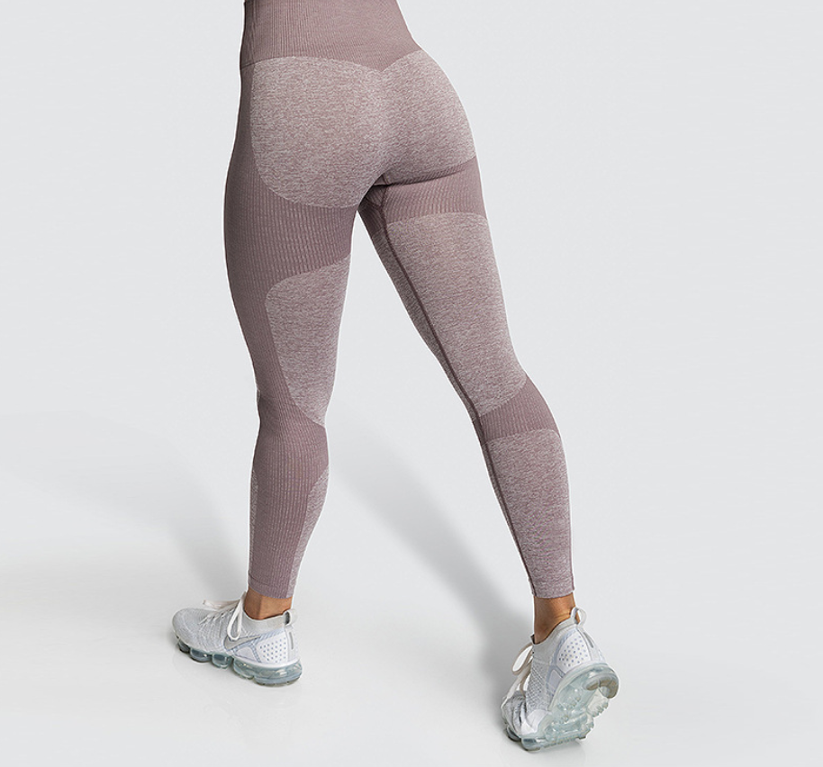 Seamless knitting hips moisture wicking yoga pants sports fitness pants