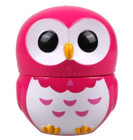 Owl Cartoon Kitchen Timers 60 Minutes Cooking Mechanical Home Decorating Blue Dial Timers High Quality Kitchen Tools Gadget - Minihomy