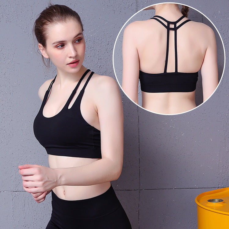 Beauty back sports bra running yoga clothes breathable sweat yoga vest