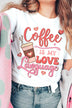 Plus Size - Coffee Is My Love Language Graphic Tee - Minihomy