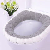 Soft Thickened Toilet Seat Cushion - Nordic Style, Washable, Set of 2, for Bathroom Pedestals