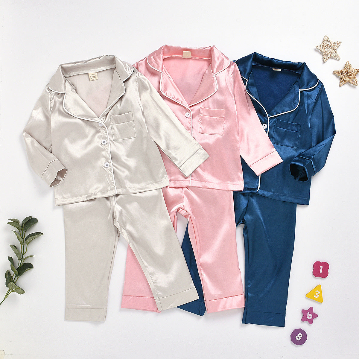 Pure Color Children's Bathrobe Casual Suit: Comfort and Style for Little Explorers