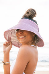 Foldable Wide Brim Bow Visor for Women - Sun Protection & Stylish Design