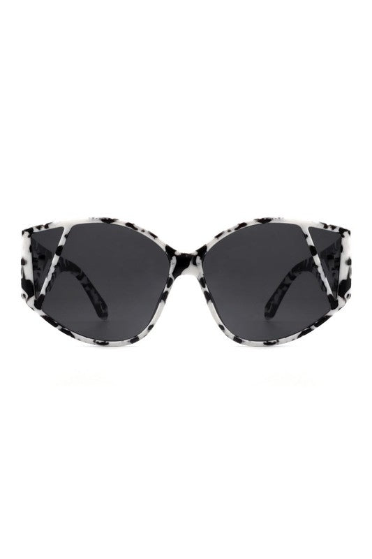 Women’s Geometric Round Cat Eye Fashion Sunglasses - UV Protection