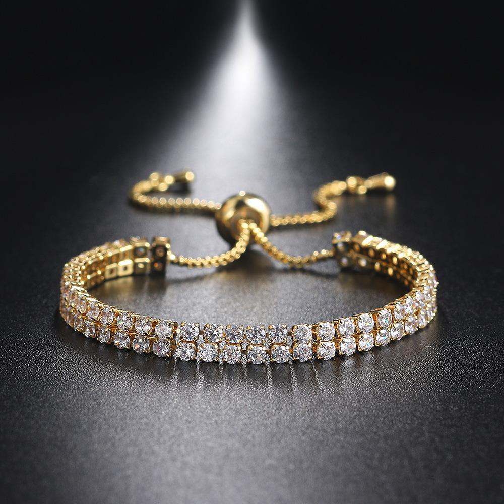 Fashion Double Row Zircon Bracelet: Sparkle with Elegance