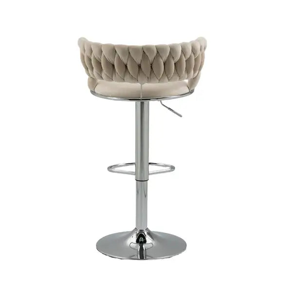 COOLMORE Swivel Bar Stools: Adjustable Counter Height with Footrest