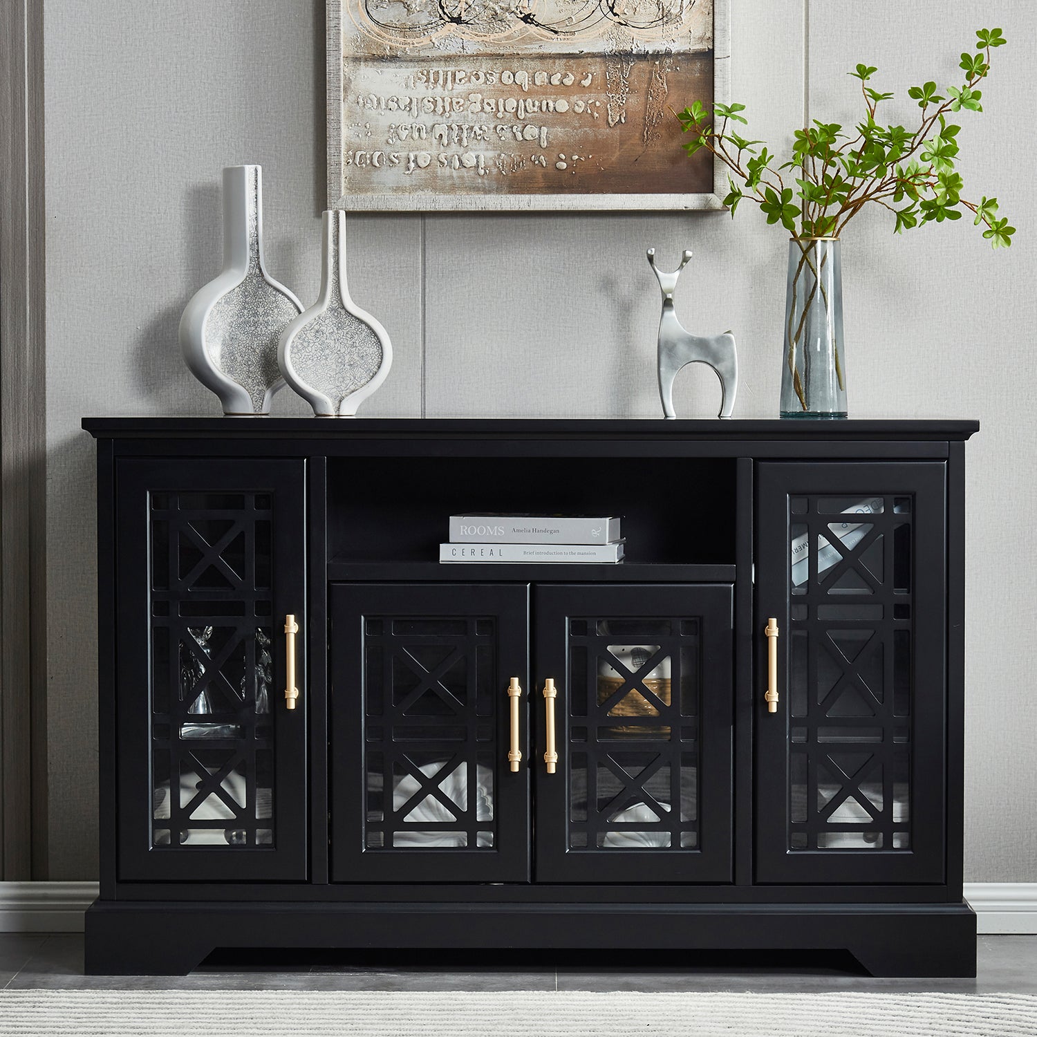 Modern Sideboard Buffet Table with Doors - Storage & Style for Your Home