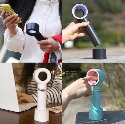 Portable Bladeless Fan with USB Charging - Quiet & Powerful Cooling