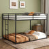 Full-Over-Full Bunk Bed with Black Finish - Adam Collection - Minihomy