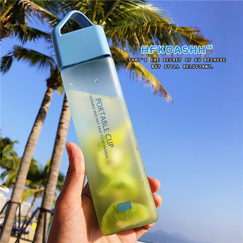 Simple plastic cup portable water bottle
