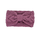 Winter Crochet Bow Twisted Headband - Cozy Knit Hair Accessory for Cold Weather