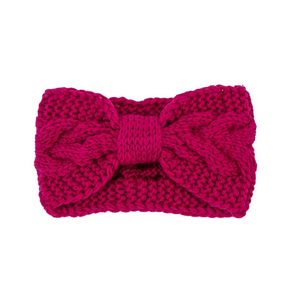 Winter Crochet Bow Twisted Headband - Cozy Knit Hair Accessory for Cold Weather