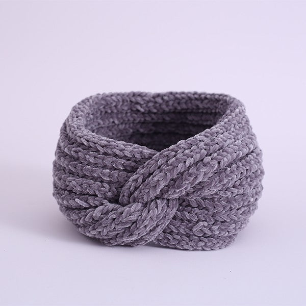 Cozy Chenille-Style Yarn Headband - Soft and Stylish Hair Accessory