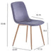 Modern Blue Dining Chairs (4 Pack) - Restaurant, Cafe, Office & Home - Minihomy