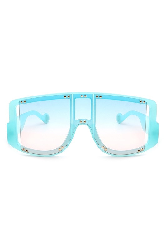 Oversize Square Fashion Shield Visor Sunglasses