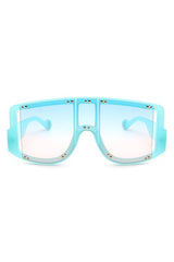 Oversize Square Fashion Shield Visor Sunglasses
