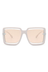 Oversize Square Large Cut-Out Fashion Sunglasses