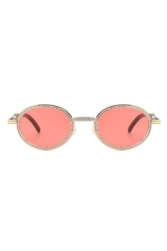 Round Retro Glitter Fashion Sunglasses - Stylish Circle Shades for Summer