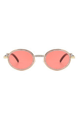 Round Retro Glitter Fashion Sunglasses - Stylish Circle Shades for Summer