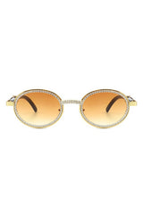 Round Retro Glitter Fashion Sunglasses - Stylish Circle Shades for Summer