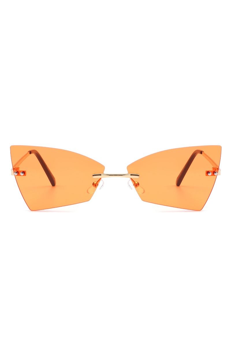 Rimless Geometric Triangle Fashion Sunglasses - Stylish UV Protection Eyewear