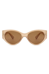 Round Retro Cat Eye Fashion Sunglasses - Vintage Style Eyewear for Women