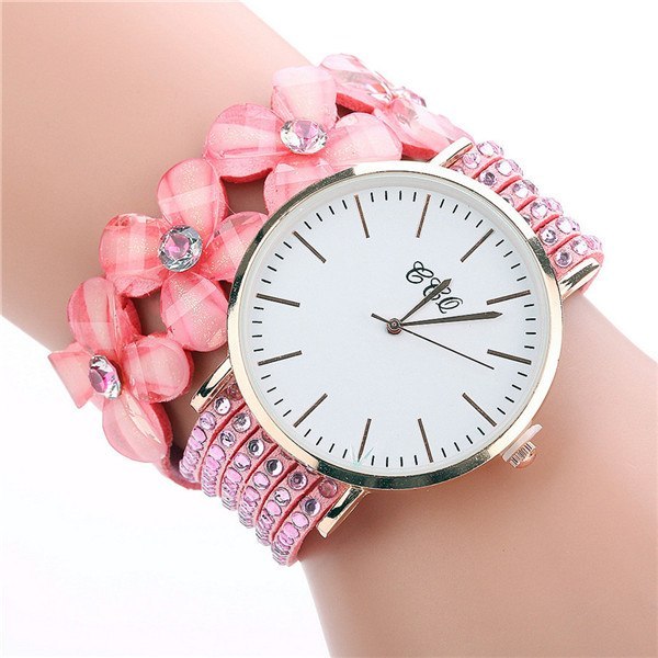 Stainless steel shell quartz watches Women luxury brand velvet  drill band watch Ladies high quality fashion clock