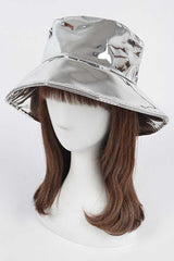 Metallic Vinyl Bucket Hat - Trendy Summer Fashion Accessory