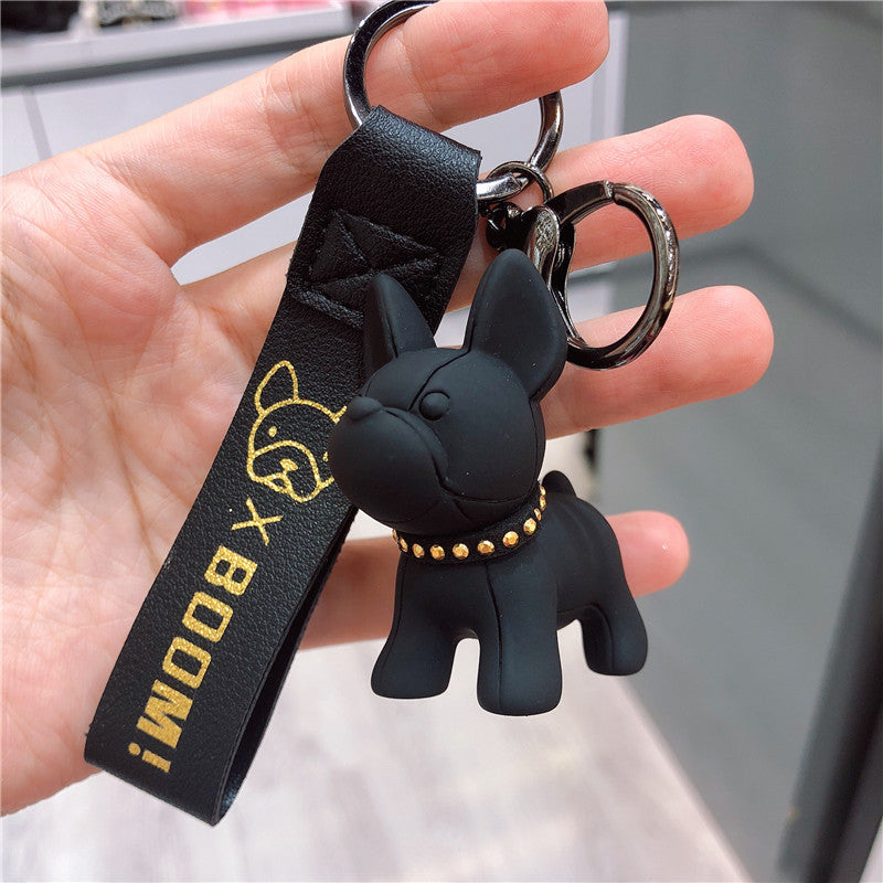 Dog Car keychain French Bulldog Keychain