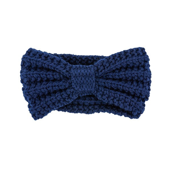 Knitted Bow Winter Headband - Stylish Warm Knit Accessory for Cold Weather