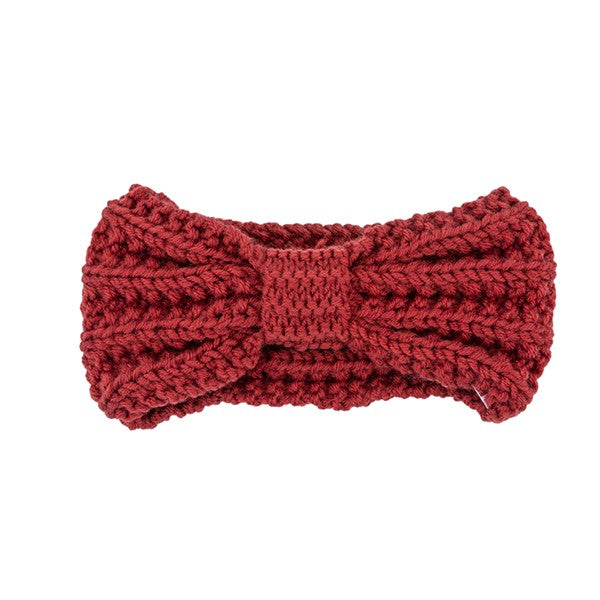 Knitted Bow Winter Headband - Stylish Warm Knit Accessory for Cold Weather