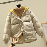 Down Jacket Hooded Warm Jacket Casual