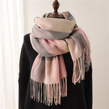 Men's and Women's Thickened Warm Plaid Scarves