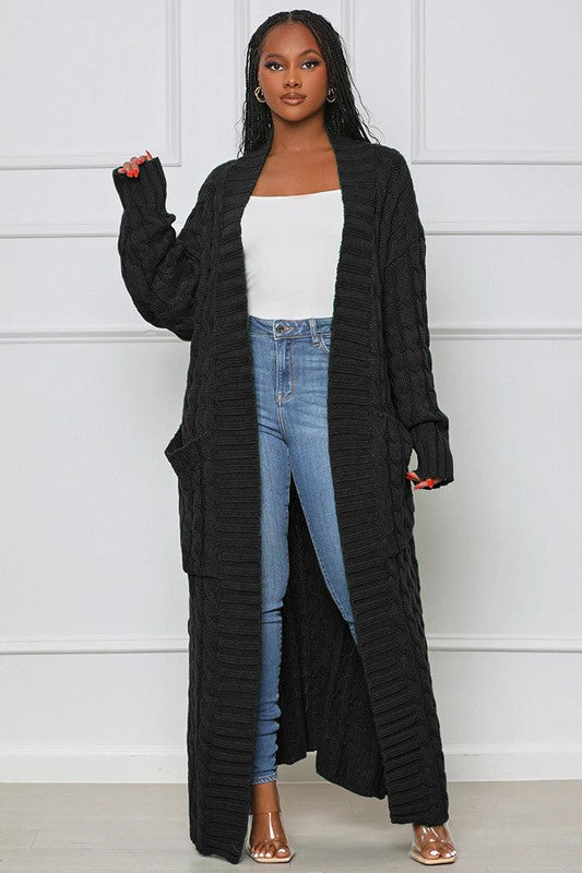 Elegant Long Maxi Sweater Cardigan