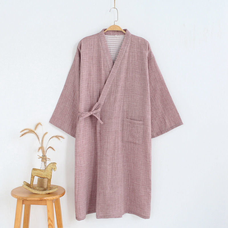 Cotton Bathrobe Japanese Style Kimono home wear