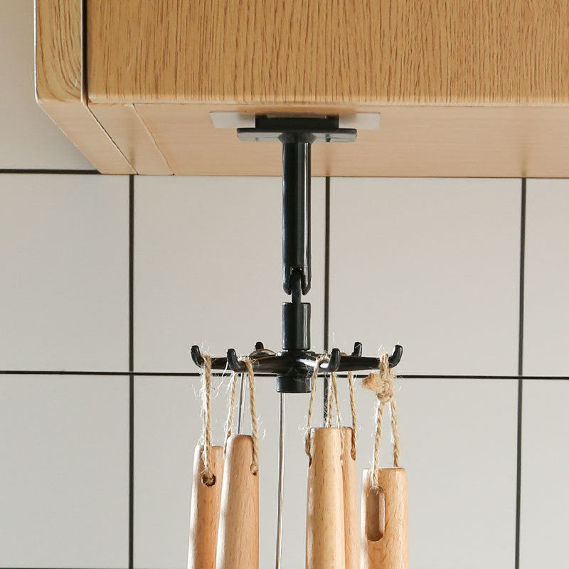 Swivel Hook Bathroom Kitchen Storage Rack