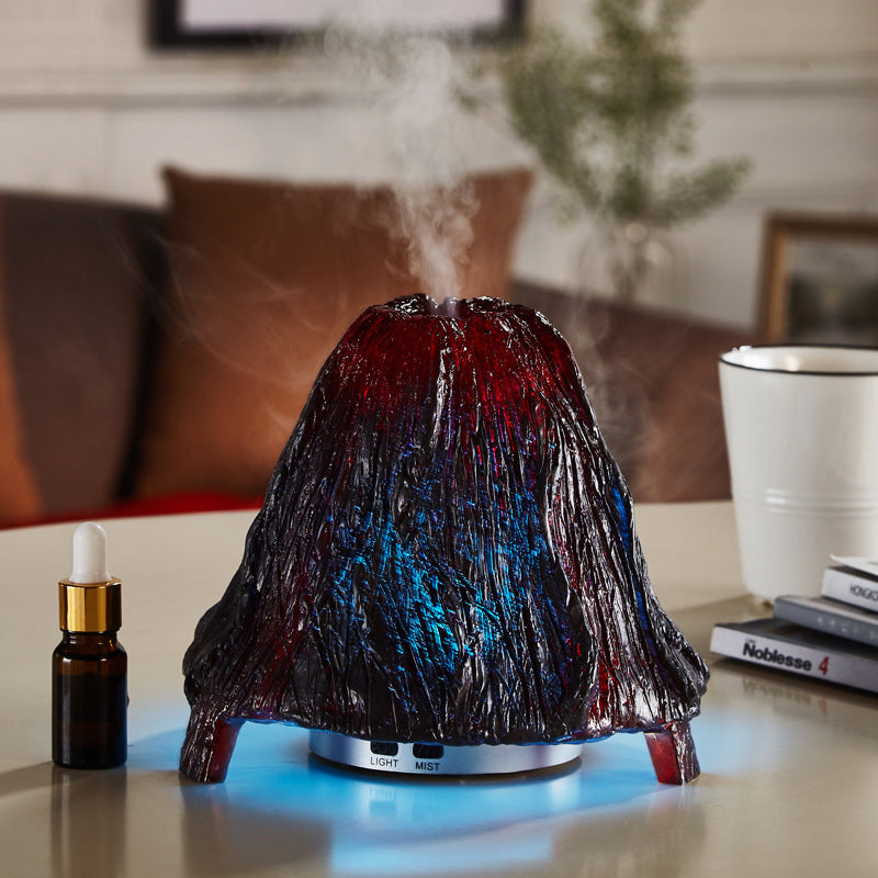 Ultrasonic Air Aroma Diffuser Volcano Humidifier Colorful Night Light Mist Maker Desktop Aroma Sprayer