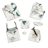 Summer Seven-Piece Suit Suspenders Ice Silk Pajamas