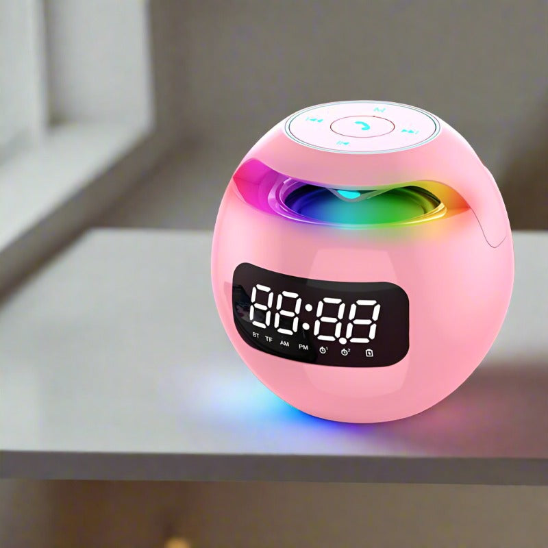 Clock Colorful Bluetooth Speaker Mini Portable