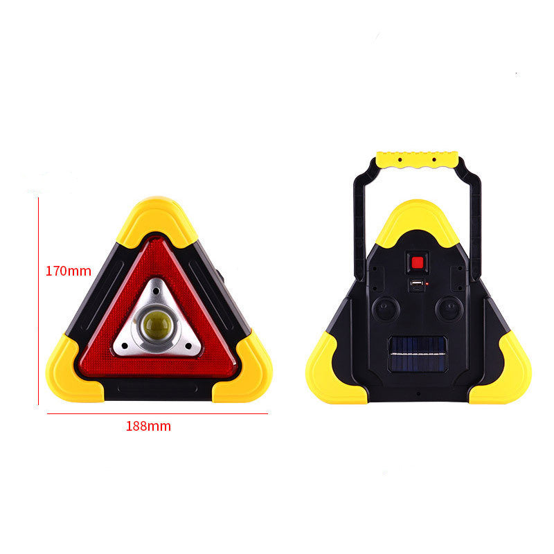 Compatible with Apple, Car Tripod Warning Sign with Luminous Solar Light for Emergency Parking