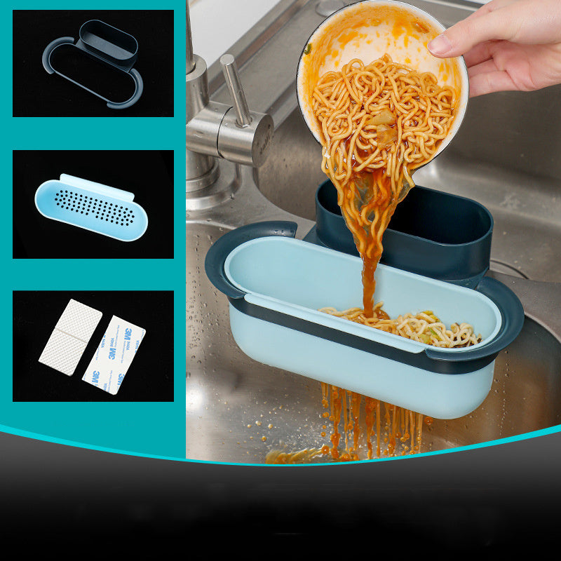 Kitchen Sink Drain Basket - Waste Residue Filter Net Sink Rack - Modern and Simple