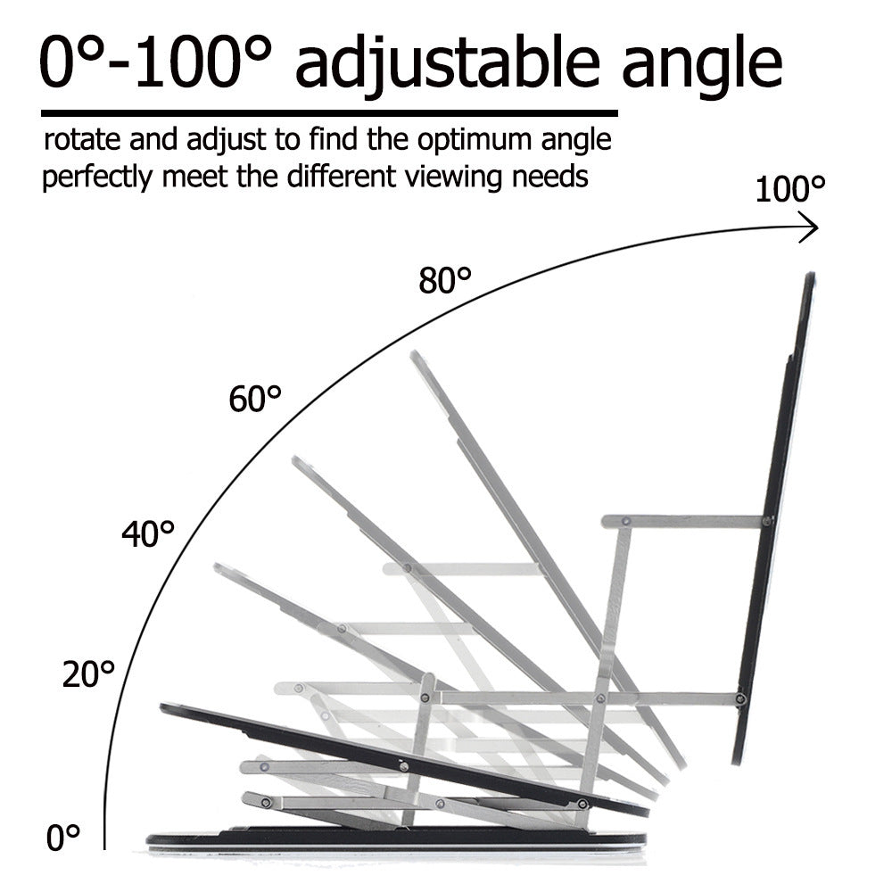 Foldable Tablet Stand - Adjustable, Aluminum Alloy, Anti-Slip, Mini, Game Support - Minihomy