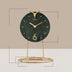 Light Luxury Marble Decoration Clock Home Desktop Clock Ornaments Modern Metal Seat Clock Ornaments Simple Quartz Clocks - Minihomy