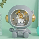 Astronaut Night Light Piggy Bank: Cute Resin Decor for Home & Desk - Minihomy