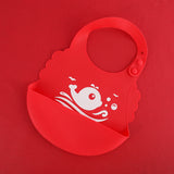 Cute Cartoon Silicone Baby Bibs - Waterproof, Adjustable, for Boys & Girls Feeding