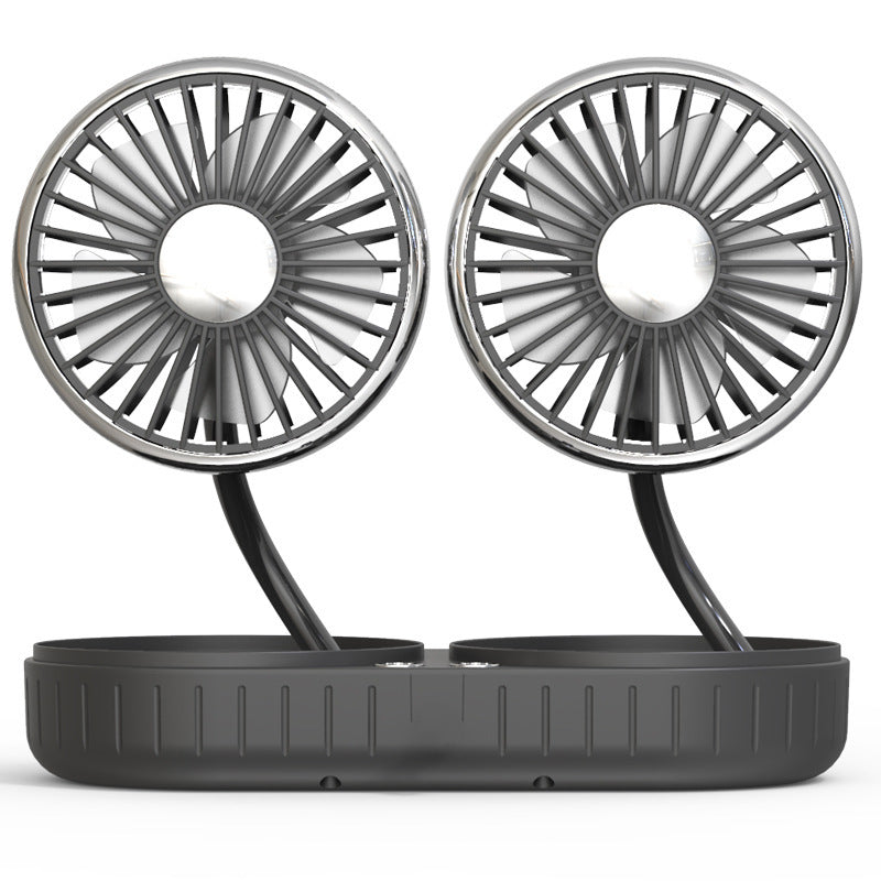 Double-Headed Hose Small Fan - USB Car Interior Cooling Solution