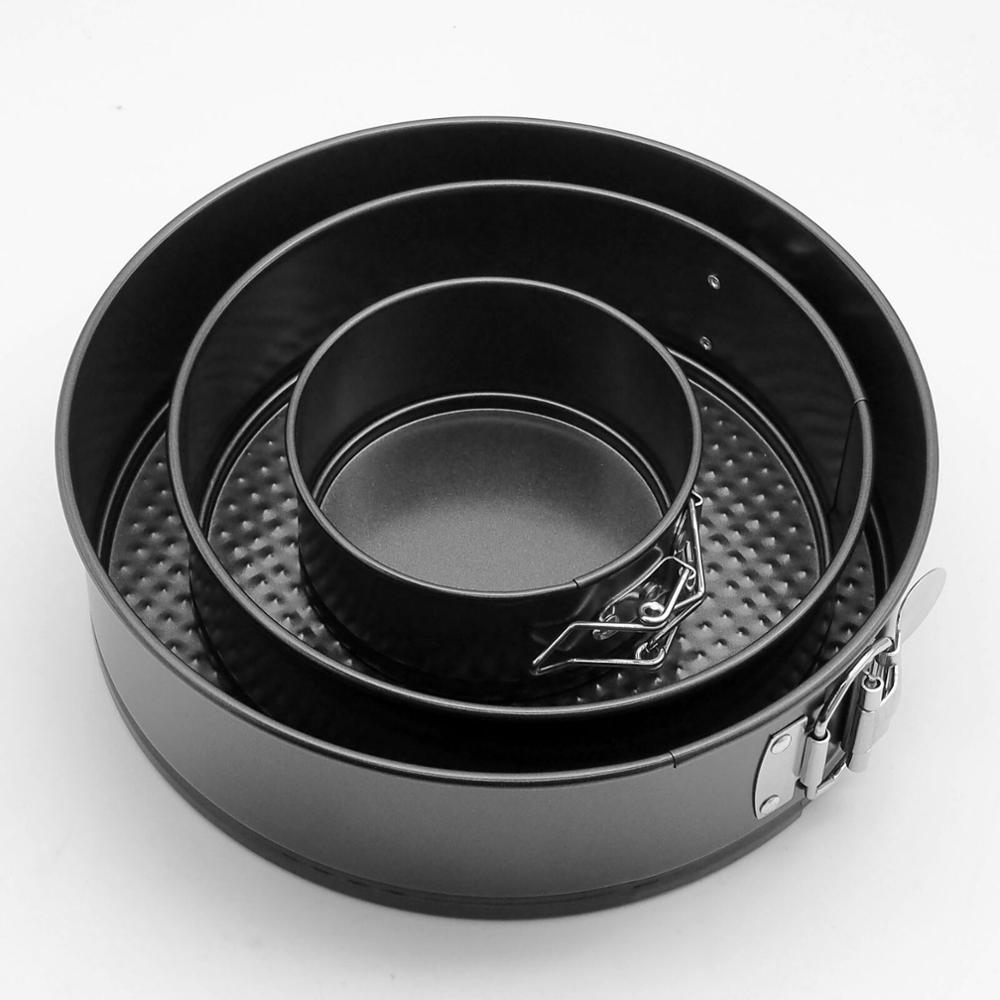 3PCS SET Non Stick Cake Tier Mold Baking Pan Tray Spring Form Round Bakeware - Minihomy