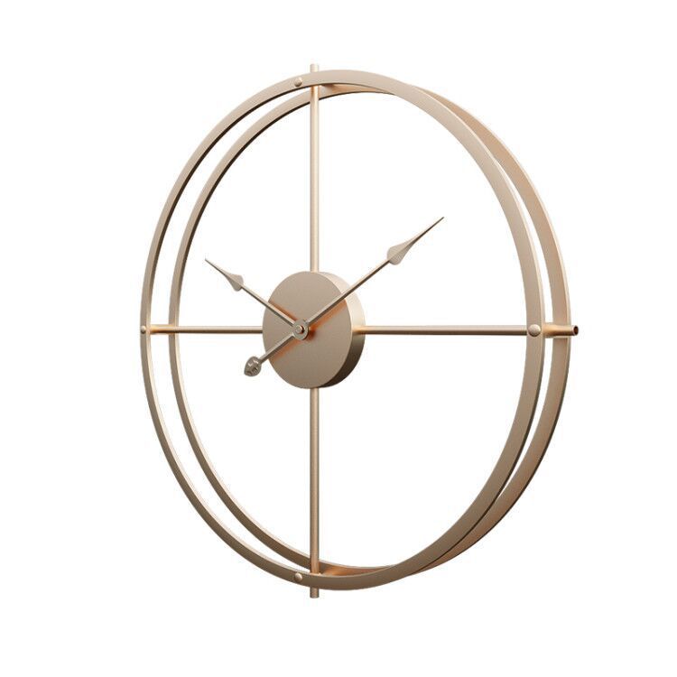 Creative And Simple Wrought Iron Wall Clock, Living Room Metal Clock, Study Room Decoration Clock