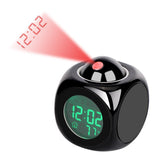 LED Projection Alarm Clock Voice Report Clock